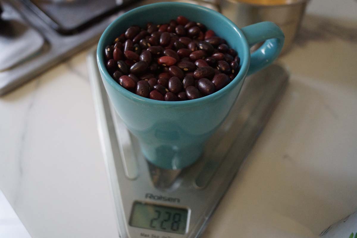 misurare i fagioli
