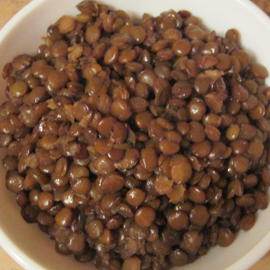 lentilles bouillies