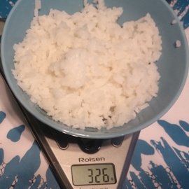 Reis wird gekocht