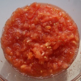 tomates hachées pour lecho