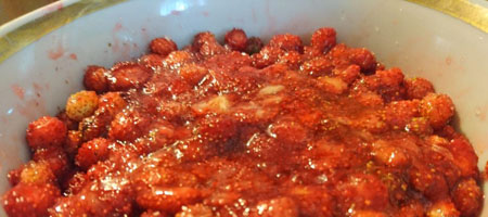 Erdbeeren in Zucker Marmelade machen